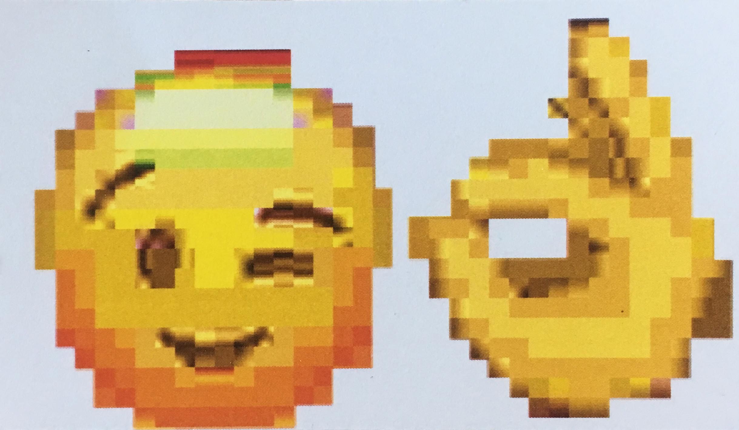 business card back, compressed winking emoji with 'ok' hand emoji